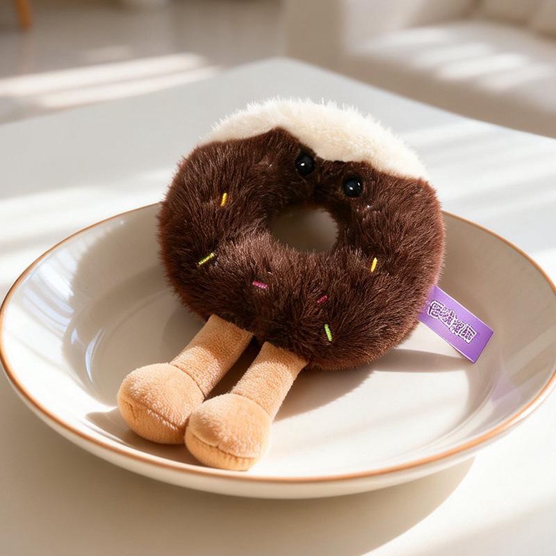 Fun Cookie Donut Magnet Sticker & Dumpling Plush Toy - Trendy Desk Companion and Playful Gift