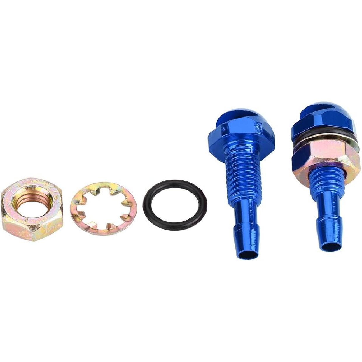 KIMISS Windshield Washer Nozzle, 2pcs Universal Aluminum Alloy Car Auto Front Windshield Sprayer Washer Nozzle(Blue) windshield washer heavy duty