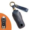 For Porsche Luxury Leather Car Key Cover Macan 718 Cayenne Paramera 911 958 Taycan Car Key Fob Key Outer Ring