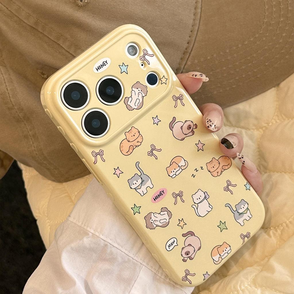 Cartoon Cute Cat Planet Phone Case for iPhone 17 and iPhone 17 Pro Max