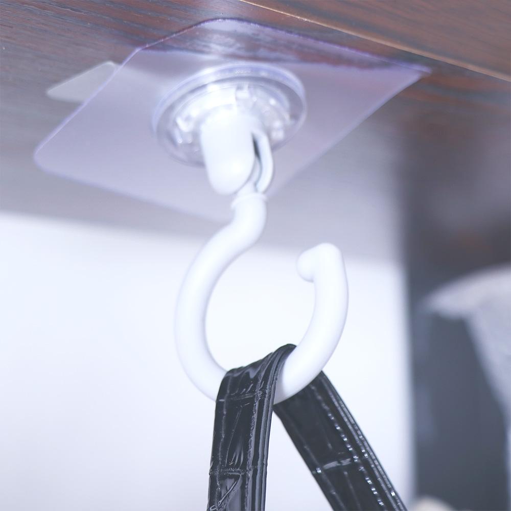 Ceiling Reusable Seamless Strong Overhead Hooks Adhesive Hooks Cabinet Floor Hooks Wall Hooks