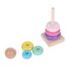 Wooden Macaroon Tower Children Puzzle Toys Montessori Educational Supplies Size Color Recognition Birthday Gifts for Kids TMZ