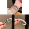 Unisex Silver Copper Zirconium Cuff Jewelry With Geometric Design For Daily Fashion