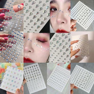 BLOWFISH FUGUMakeup Cubic Sticker Face Cubic Sticker Pearl Cubic Sticker, 10 штук