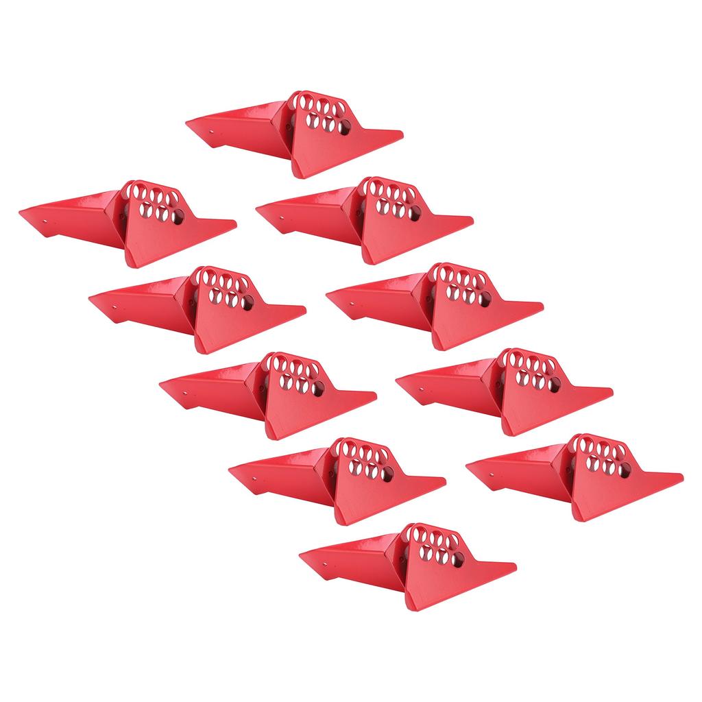 10pcs Ball Valve Lock Safety Lockout Stainless Steel Small Red for 38?76mm/1.5?2.99in Stem Diameter