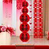 Chinese Red Wedding Lantern with Happy Character - Bride Photo Prop & Room Decoration