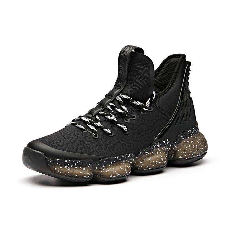 Anta Sky 2 Cushioning Slip Resistant Abrasion Resistant Low top Basketball Shoes Men's Black White 91931180-2