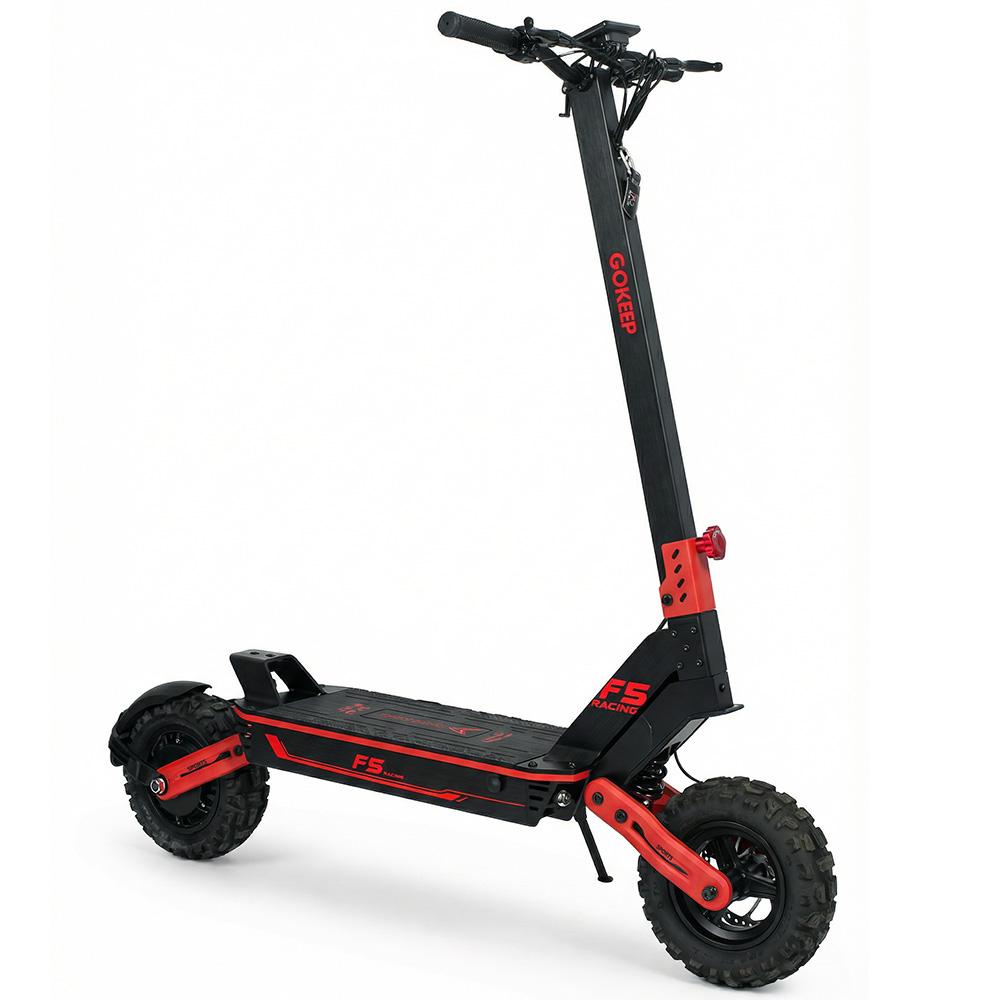 Electric Scooter Gokeep 11" Full Suspension Foldable Electric Scooter 1000W Motor LCD Display 52V 20AH Max Load 120Kg Red F5