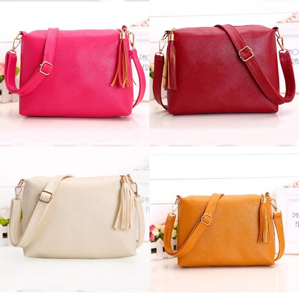 Sweet Lady Style Cross Section Square Cross Body Bag With Tassel Detail