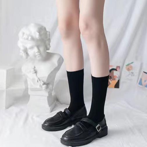 Socks Women'S Summer Thin Stockings Micro-Pressure Calf Socks Thin Leg Jk Knee Socks Black And White Stockings Zhuji Socks