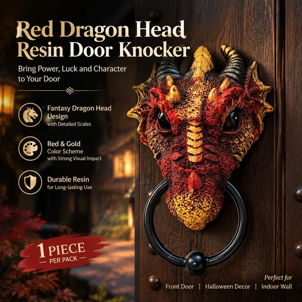 American Retro Resin Door Knocker Halloween Dark Decor