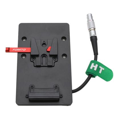 HangTon Montageplatte Stromversorgung für DJI Ronin 4D Buchse 10cm V-Mount V-Lock Kamera, 6-Pin Stecker,