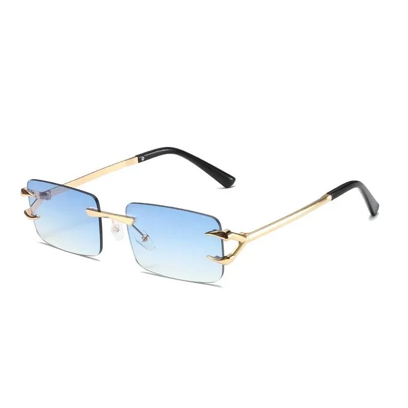 New Frameless Cut Edge Demon Claw Frame Sunglasses Fashionable and Personalized Sun Shading and UV400 Protection Sunglasses