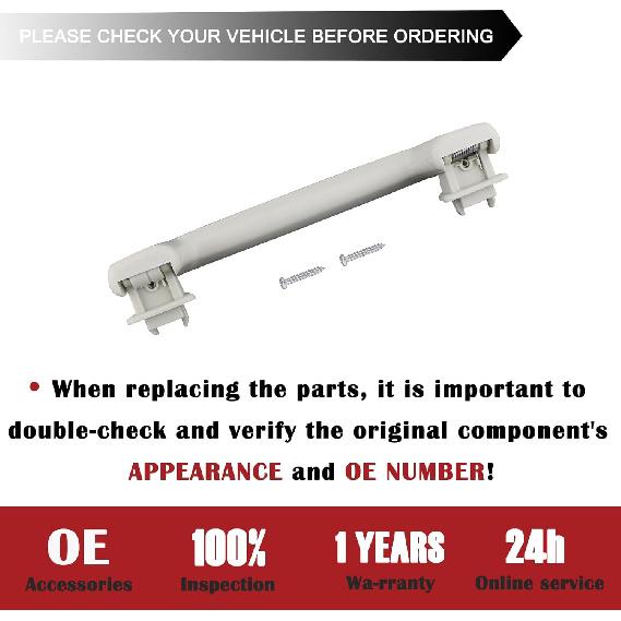 TQPONLY Interior Grab Handles Grips Compatible With 2013- Ford Escape Accessories Front Side Replaces 7S7Z-5831406-AA Roof Assist Handle