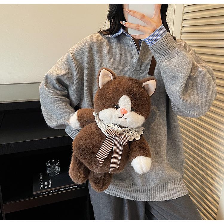 Plush Teddy Bear Doll Women's Backpack 2025 - Korean Style Exquisite Outdoor Travel & School Bag