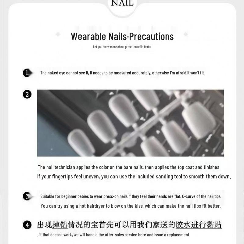 Elegant Cat Eye Heart Bow French Tip Nails – Autumn/Winter High-Grade Handmade Fake Nails