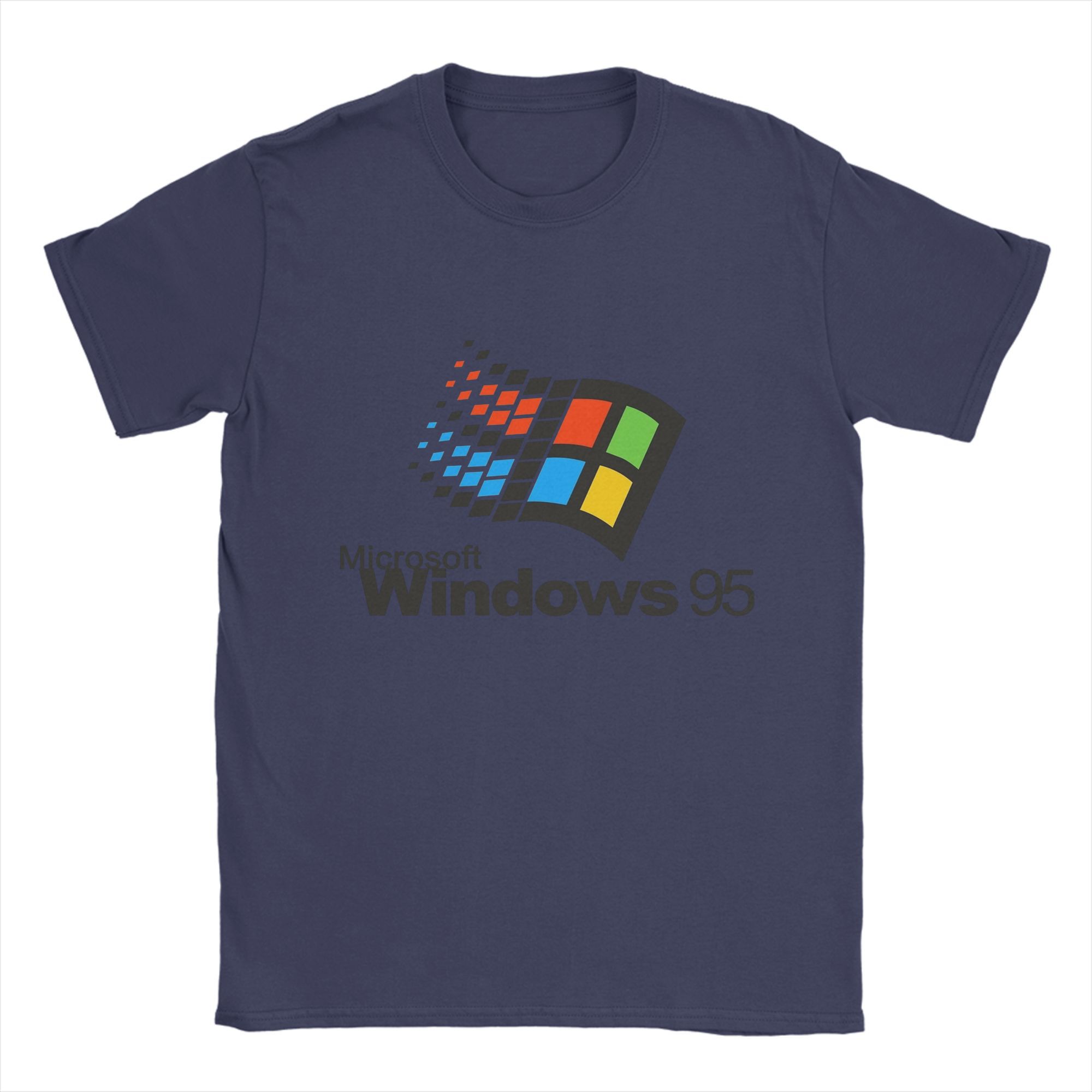

Windows 95 T Shirt Summer Cotton T-Shirts For Men Fashion Pattern Tshirt Short Sleeve Vintage Tees 4XL
