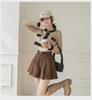 2023 Autumn/Winter Women's Plus Size High Waist Corduroy A-Line Wide-Leg Pleated Shorts