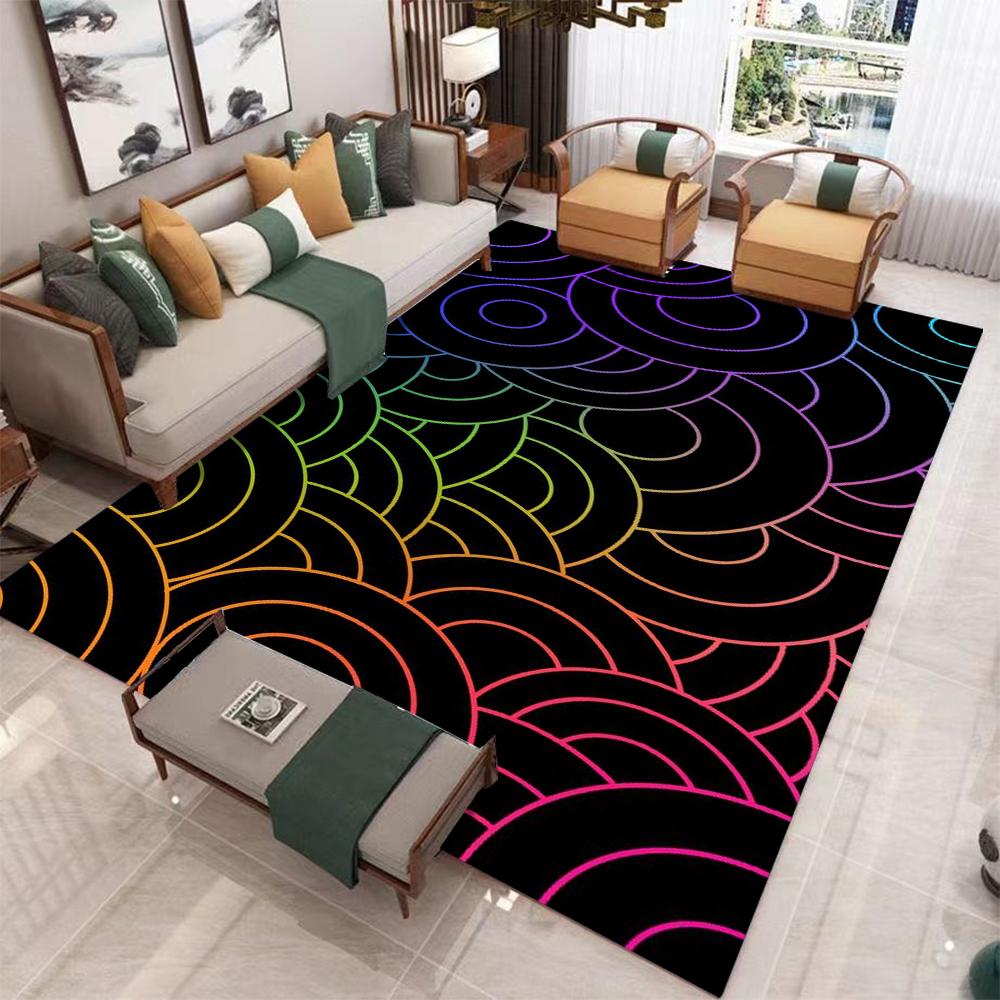 Geometrie Nordische Teppiche Wohnzimmer Sofa Bereich Teppiche Zuhause Schlafzimmer Luxusteppich Zimmer Flur Weiche Große Bodenmatte Dekor