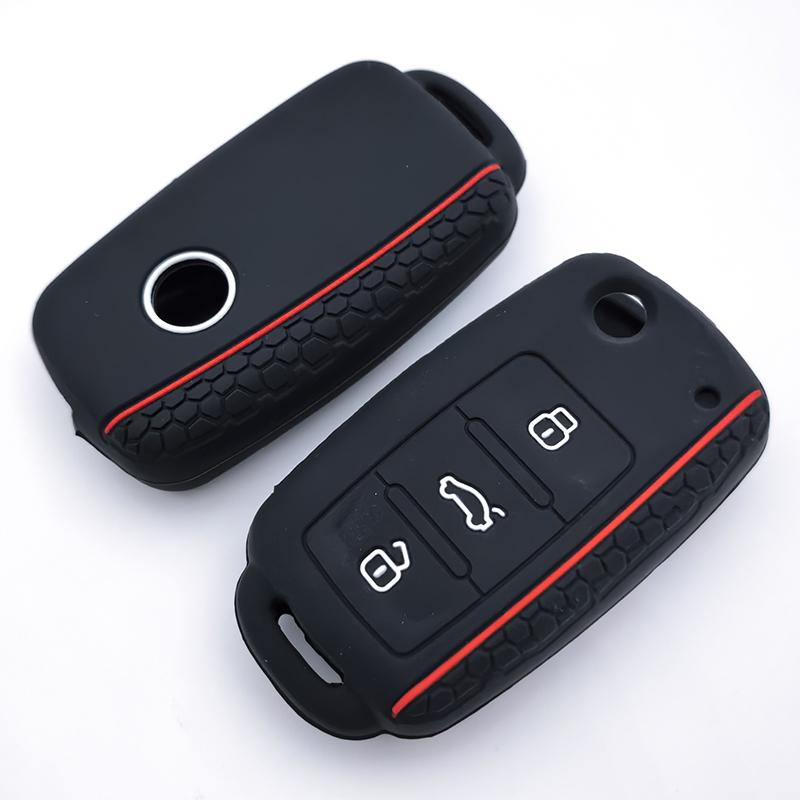 New Silicone Cover Case Protect Car Key Shell for Volkswagen Polo Passat B5 Golf 4 5 6 MK5 MK6 Eos Bora Beetle TSI Accessories