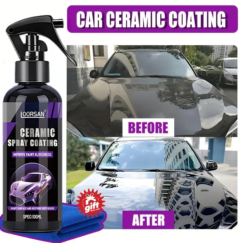 Automobile Nano Coating Spray and Sponge, the Ultimate Paint Protection and Scratch Repair, Easy To Use, Durable, Weather Resist