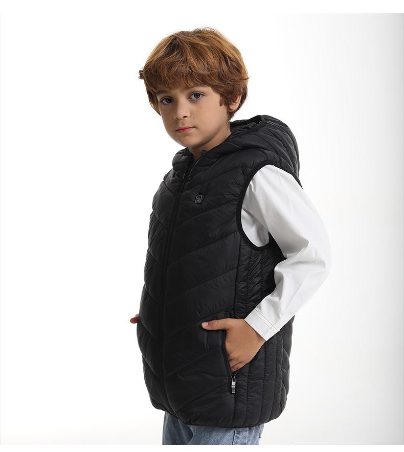 Unisex Children's Heated Vest: USB Charging, Windproof & Waterproof, High-Temperature Cold-Resistant