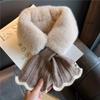 Women's Fuzzy Knitted Scarf Set - Autumn & Winter Thick Plush Faux Fur Korean Style