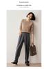 Women's Cashmere Round Neck Sweater: Autumn/Winter Loose Fit with Saddle Shoulder Design, Thick Base Layer.
