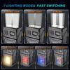 Mini Led Cob Flashlight Dual Light Source Multifunctional Flashlights Portable Keychain Multiple Modes Usb Charged 180°rotatable