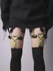 Bat Wing Love Socks Clip - Dark Punk Style Elastic Garter for Women