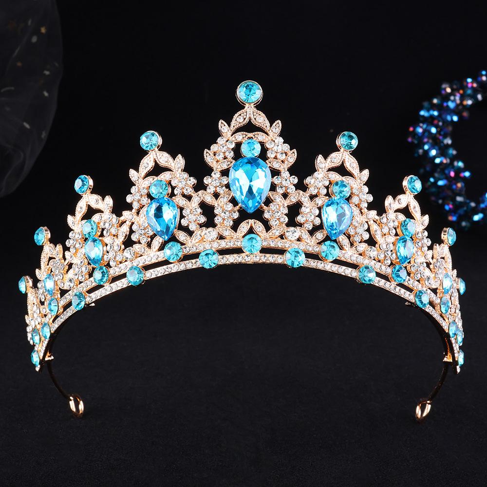 DIEZI 21 Colors Luxury Elegant Crystal Crown Hair Accessories Tiara For Women Party Rhinestone Bridal Crown New Hair Jewelry