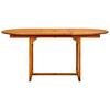 Garden Dining Table (120 170) X 80 X 75 Cm Solid Acacia Wood