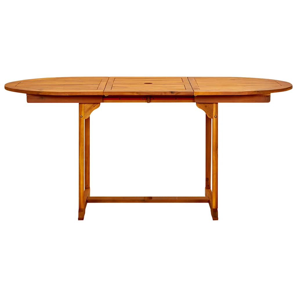 Garden Dining Table (120 170) X 80 X 75 Cm Solid Acacia Wood