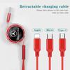 GOX3   Car 3 in 1 USB Cable Type C Micro USB Fast Charging Cable for Mercedes Benz New B/C/E Class A Class C200L GLC GLK New CLA GLA