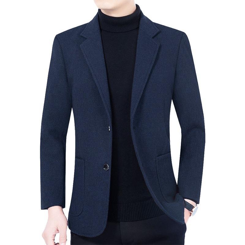 Mężczyźni Jesień Formalne Ubrania Marynarki Płaszcze Kaszmir Biznesowe Casualowe Marynarki Kurtki Męskie Slim Fit Marynarki Męska Odzież 4XL
