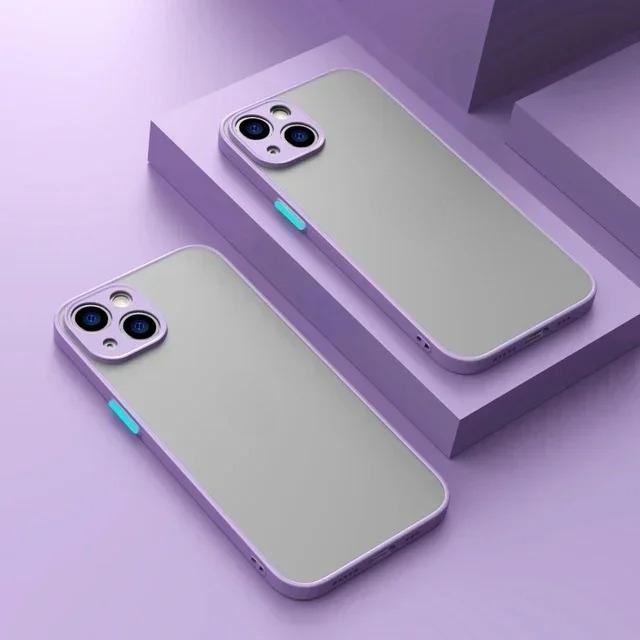 Matte Phone Case For iPhone 17 16 14 13 12Pro Max Luxury Soft Silicone Shockproof Case For iPhone 15Pro Bumper Transparent Cover