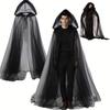 1/2pcs Halloween Witch Cape Elegant Masquerade Events Cloak Double-Layer Cosplay Vampire Costume Accessory for Themed Party Robe