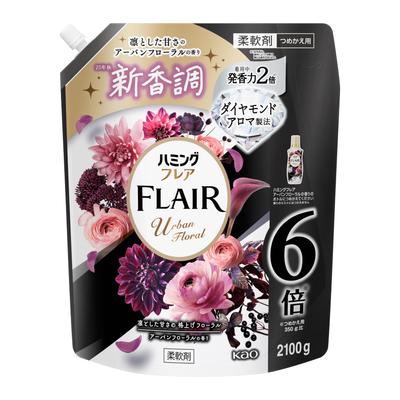 Humming Flare Fabric with a Sweet and Dignified Urban Floral Scent Softener, Refill, 2100g,