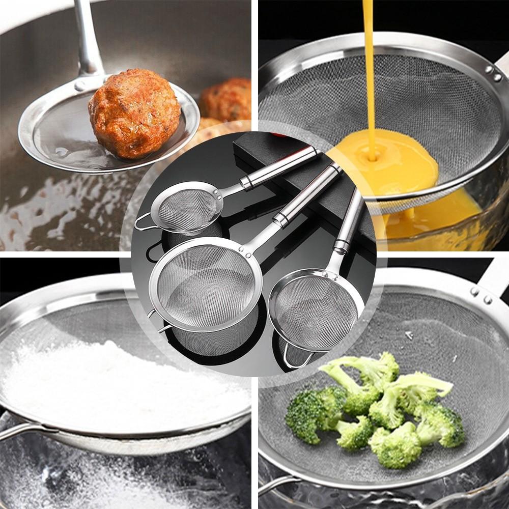 Fine Mesh Skimmer Spoon Stainless Steel Tea Strainer New Food Strainer  Juice Filtering