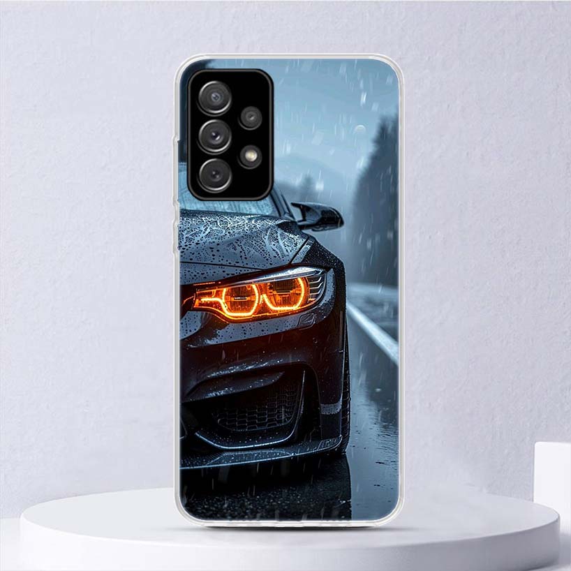 Black White Sport for B-BMW Soft Case For Samsung Galaxy A16 A15 A14 A13 A56 A55 A54 A53 Phone Cover A26 A36 A25 A35 A24 A34 A23