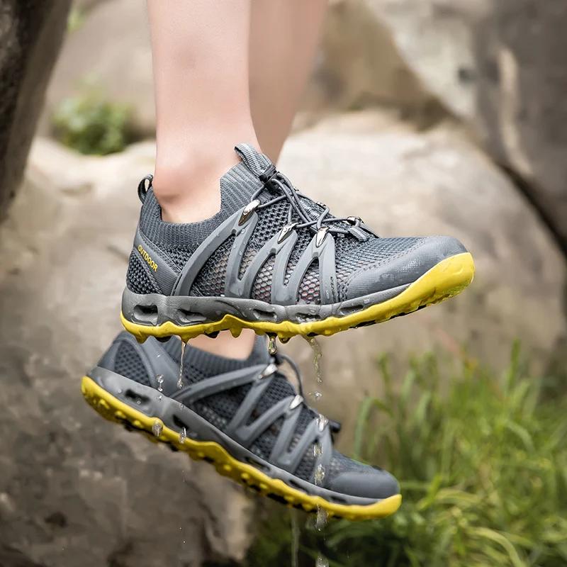 Couple Shoes Men Casual Shoes Breathable Mesh Summer Sneakers Soft Men's Outdoor Wading Shoes Men Loafers Comfortable Female