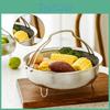 Fine Metal Basket Steamer Food Holes Design Solid Construction Stainless Steel