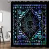 Shower Curtain Moon Star Black and White Waterproof Polyester Fabric Bathroom Curtains Home Decor Hooks