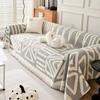 Geometric Printed Sofa Blanket Chenille Dustproof Anti-scratch Sofa Mat for Living Room Multipurpose Furniture Protection Cover