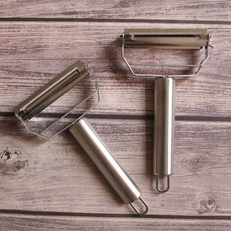 Doppelkopf-Schäler & Reibeklinge aus Edelstahl für Gemüse und Obst