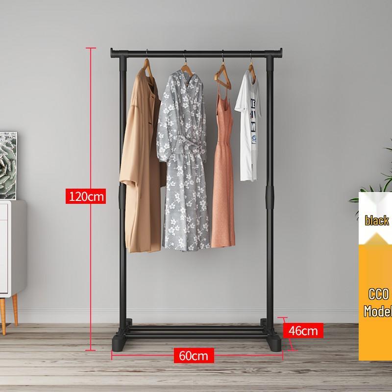 Freestanding Coat Rack with Integrated Clothes Rack and Movable Drying Shelf