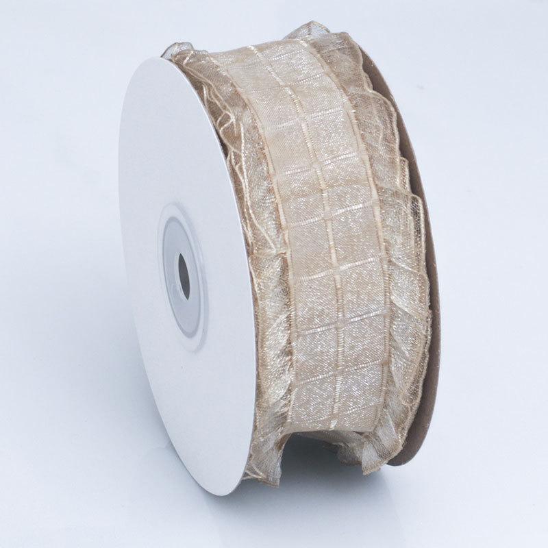 Elegant and Exquisite Lattice Polyester Chiffon Ruffled Skirt Ribbon Diy Bow Hair Braiding Decorative Gift Binding Ribbon Crafts Making Ribbons