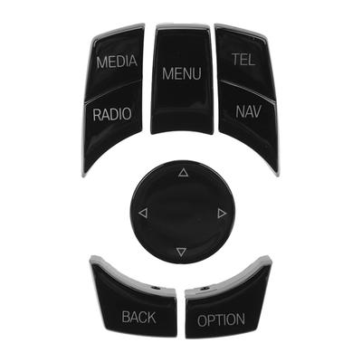Lot de 6 boutons de commande multimédia pour voiture, avec revêtement tactile élégant et confortable, compatibles avec les modèles des séries 1, 3, 5 et 6.