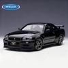 Welly 1/24 Nissan Skyline GTR R34 Alloy Sports Car Model Diecasts Metal Racing Car Vehicles Model Simulation Childrens Toys Gift