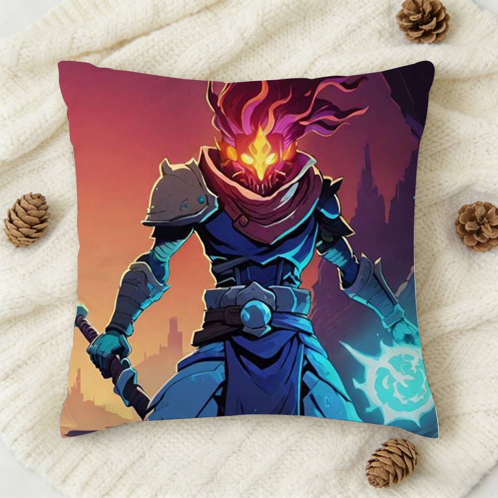 DDead Cells Game Doublesided Printed Square Decorative Cushion Cover for Sofa Living Room Home Decor